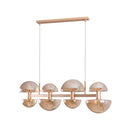 Pendente Artemis Ouro Fosco e Ambar Vidro VL002-AB 93cm para 8 G9 Starlux ST2541-Starlux-Starlumen