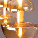 Pendente Artemis Ouro Fosco e Ambar Vidro VL002-AB 93cm para 8 G9 Starlux ST2541-Starlux-Starlumen