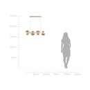 Pendente Artemis Ouro Fosco e Ambar Vidro VL002-AB 93cm para 8 G9 Starlux ST2541-Starlux-Starlumen