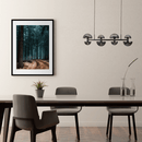 Pendente Artemis Preto Fosco e Smoky Vidro VL002-SKY 93cm para 8 G9 Starlux ST2541-Starlux-Starlumen