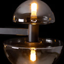 Pendente Artemis Preto Fosco e Smoky Vidro VL002-SKY 93cm para 8 G9 Starlux ST2541-Starlux-Starlumen