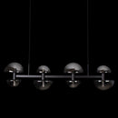 Pendente Artemis Preto Fosco e Smoky Vidro VL002-SKY 93cm para 8 G9 Starlux ST2541-Starlux-Starlumen