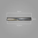 Pendente Artemis Preto Fosco e Smoky Vidro VL002-SKY 93cm para 8 G9 Starlux ST2541-Starlux-Starlumen