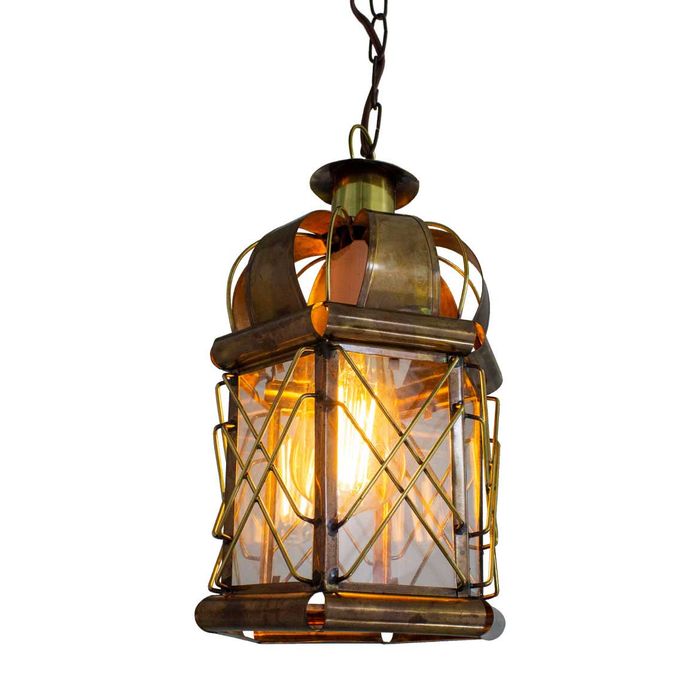 Pendente Artesanal Latão Rainha 30cm Vintage Rustica 018 ST1440-Starlumen-