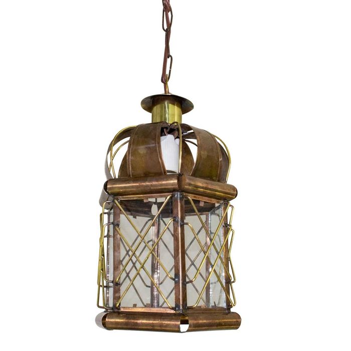 Pendente Artesanal Latão Rainha 30cm Vintage Rustica 018 ST1440-Starlumen-