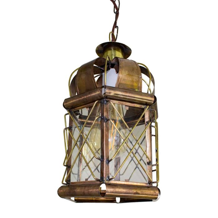 Pendente Artesanal Latão Rainha 30cm Vintage Rustica 018 ST1440-Starlumen-