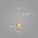 Pendente Aruna Ouro Fosco e Ambar ZR097 Globo Vidro para G9 Starlux ST2622-Starlux-Starlumen