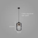 Pendente Aruna Preto Fosco e Smoky ZR097 SKY Globo Vidro para G9 Starlux ST2622-Starlux-Starlumen