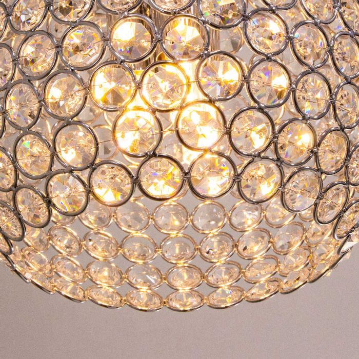Pendente Ava De Cristal 29x20 Cm Cromado 2876 St1498