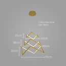 Pendente Avila Ouro Fosco 50cm LED 92W 2700K ZR093 Starlux ST2561-Starlux-Starlumen