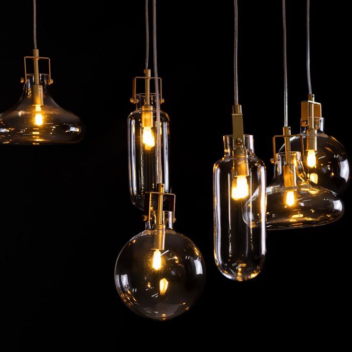 Pendente Babel Ouro Fosco Cúpula Vidro Transparente para G9 LT008-CL Starlux ST2558-Starlux-Starlumen