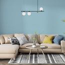 Pendente Bambu Preto e Dourado Globo Vidro P/ 3x LED G9 HL017SW Bella ST2707-Bella Iluminação-Starlumen