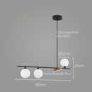 Pendente Bambu Preto e Dourado Globo Vidro P/ 3x LED G9 HL017SW Bella ST2707-Bella Iluminação-Starlumen