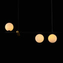 Pendente Bambu Preto e Dourado Globo Vidro P/ 3x LED G9 HL017SW Bella ST2707-Bella Iluminação-Starlumen