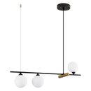 Pendente Bambu Preto e Dourado Globo Vidro P/ 3x LED G9 HL017SW Bella ST2707-Bella Iluminação-Starlumen