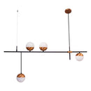 Pendente Bille Cobre 4 Globos de Vidro para G9 16575/4 PT/CB ST1610-Usina Design-Starlumen