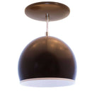 Pendente Bola Alumínio 1xG9 ST3028 - Marrom com interior Branco-Starlumen-