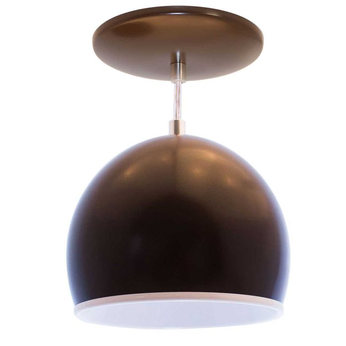 Pendente Bola Alumínio 1xG9 ST3028 - Marrom com interior Branco-Starlumen-