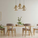 Pendente Caju Cúpula Vidro 23x30cm 1xE14 Bella Iluminação RZ001ES ST1882-Bella Iluminação-Starlumen