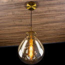 Pendente Caju Cúpula Vidro 23x30cm 1xE14 Bella Iluminação RZ001ES ST1882-Bella Iluminação-Starlumen