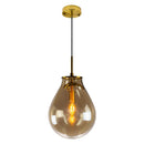 Pendente Caju Cúpula Vidro 23x30cm 1xE14 Bella Iluminação RZ001ES ST1882-Bella Iluminação-Starlumen