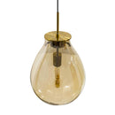 Pendente Caju Cúpula Vidro 30x40cm 1xE27 Bella Iluminação RZ001S St1882-Bella Iluminação-Starlumen