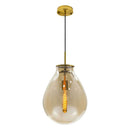 Pendente Caju Cúpula Vidro 30x40cm 1xE27 Bella Iluminação RZ001S St1882-Bella Iluminação-Starlumen