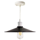 Pendente Chapéu Chinês Metal Cúpula Preta 26cm E27 St1375-Branco-Starlumen-