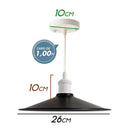 Pendente Chapéu Chinês Metal Cúpula Preta 26cm E27 St1375-Branco-Starlumen-