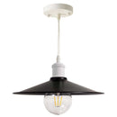 Pendente Chapéu Chinês Metal Cúpula Preta 26cm E27 St1375-Branco-Starlumen-