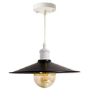 Pendente Chapéu Chinês Metal Cúpula Preta 26cm E27 St1375-Branco-Starlumen-