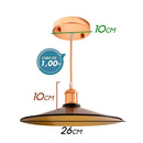 Pendente Chapéu Chinês Preto e Dourado 26 cm St1377 - Rosé-Starlumen-