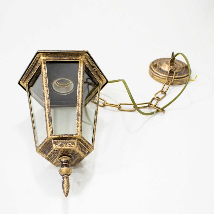 Pendente Colonial Alumínio Vintage E27 Retro Ouro Velho AC204T St204t-Starlumen-