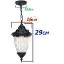 Pendente Colonial Preto Retrô Vintage em alumínio para Lâmpada E-27 AC803T ST803T-Starlumen-