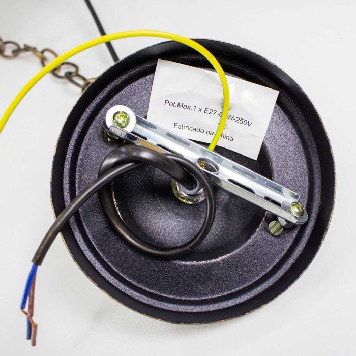 Pendente Colonial Preto em Alumínio Vintage Retro para lâmpada E-27 AC203T ST203T-Starlumen-