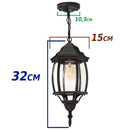 Pendente Colonial Preto vintage retro para lâmpada E-27 SBK - AC205T ST205T-Starlumen-