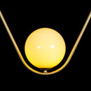 Pendente Cora Gold Brilho Cúpula Globo Vidro Leitoso P/ 1 Lamp G9 GW1398-1S ST1753-Starlux-Starlumen