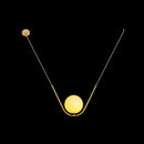 Pendente Cora Gold Brilho Cúpula Globo Vidro Leitoso P/ 1 Lamp G9 GW1398-1S ST1753-Starlux-Starlumen