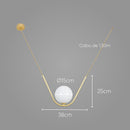 Pendente Cora Gold Fosco Cúpula Globo Vidro Leitoso P/ 1 Lamp G9 GW1398-1S ST1753-Starlux-Starlumen