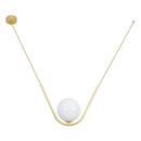 Pendente Cora Gold Fosco Cúpula Globo Vidro Leitoso P/ 1 Lamp G9 GW1398-1S ST1753-Starlux-Starlumen