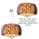 Pendente Cristal Bella Soho Cobre 50cm para 6 lâmpadas G9 Pd001CO St576-Bella Iluminação-Starlumen