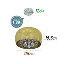 Pendente Cristal Bella Soho Gold 28cm PD005G ST473-Bella Iluminação-Starlumen