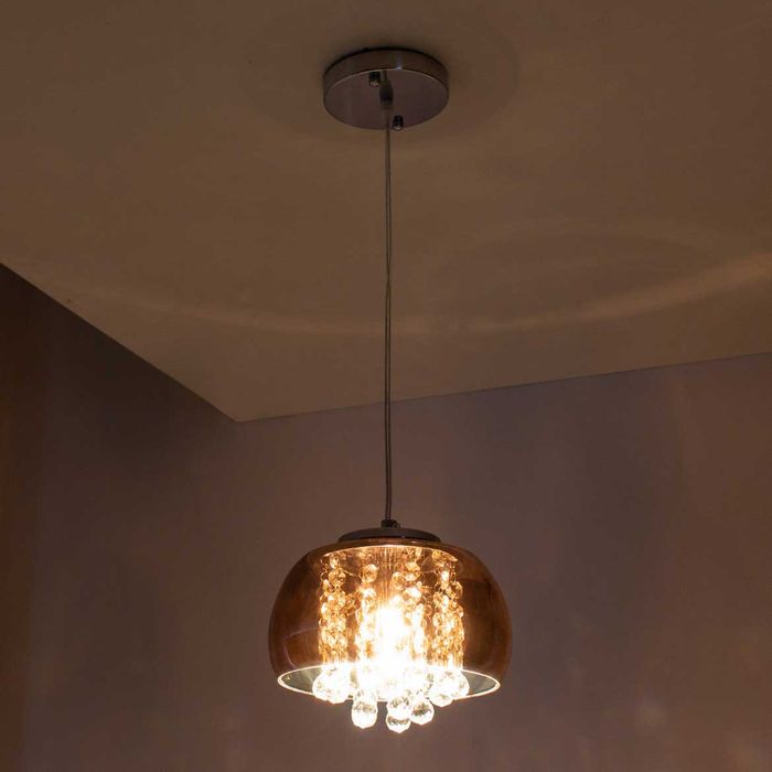 Pendente Cristal Bella Soho Cobre 20cm Led 5w PD007CO St482