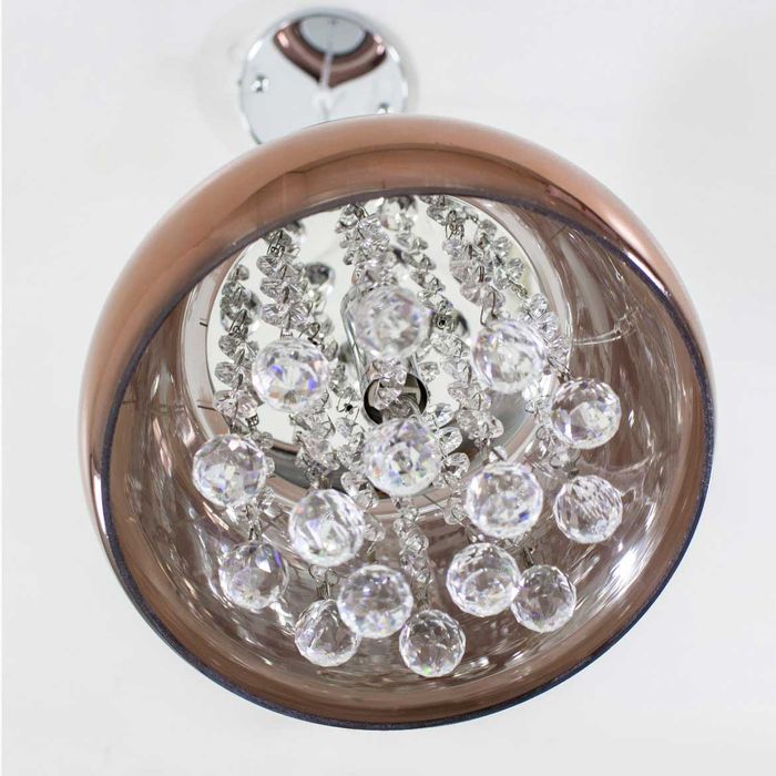 Pendente Cristal Bella Soho Cobre 20cm Led 5w PD007CO St482
