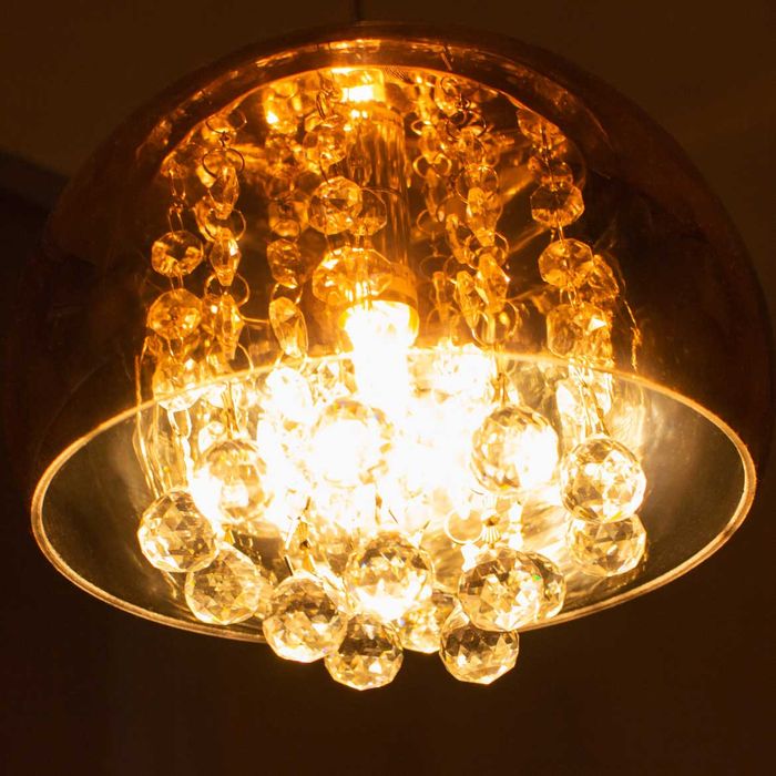 Pendente Cristal Bella Soho Cobre 20cm Led 5w PD007CO St482