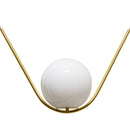 Pendente Cúpula Globo Vidro Leitoso Cora P/ 1 E27 MD1398-1ASG St1790-Starlux-Starlumen