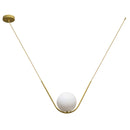 Pendente Cúpula Globo Vidro Leitoso Cora P/ 1 E27 MD1398-1ASG St1790-Starlux-Starlumen