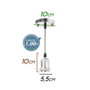 Pendente Tubo Cilindro Metal Soquete E27 Cordão DS2345 St1374-Cromado