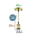 Pendente Tubo Cilindro Metal Soquete E27 Cordão DS2340 St1374-Bronze