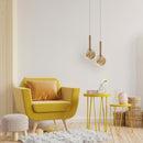 Pendente Eloa Madeira Ouro e Âmbar Globo Vidro ZR136-AB Starlux ST2603-Starlux-Starlumen